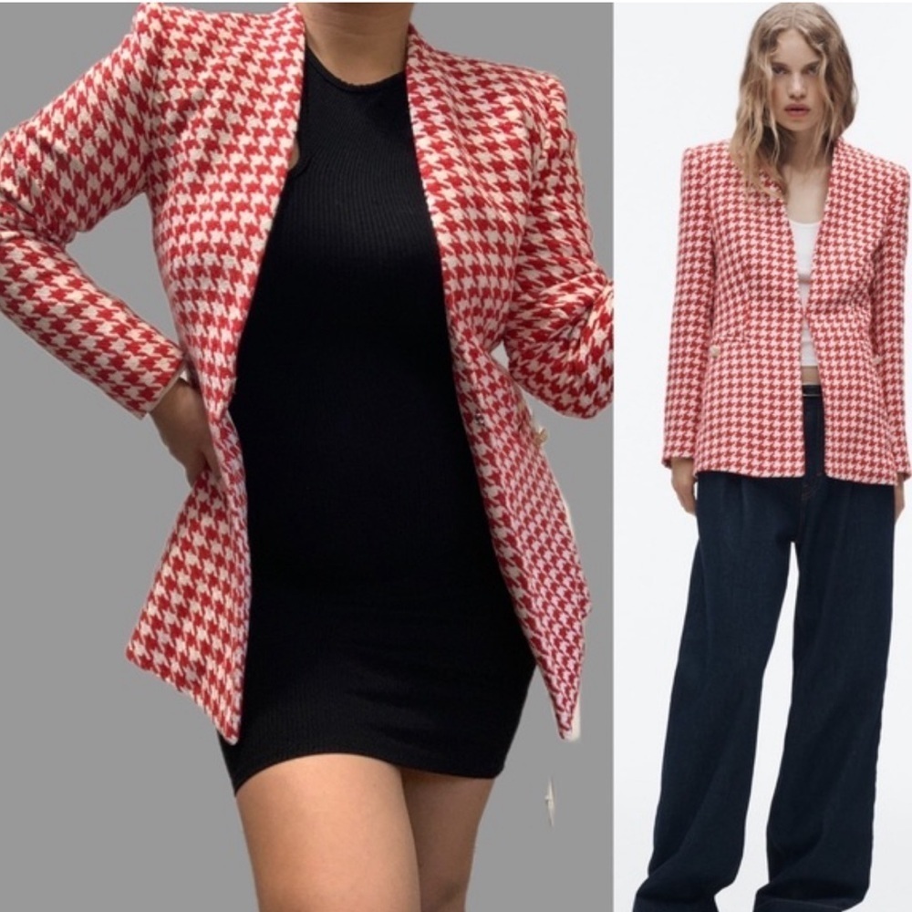 ❤️ TEXTURED HOUNDSTOOTH JACKET